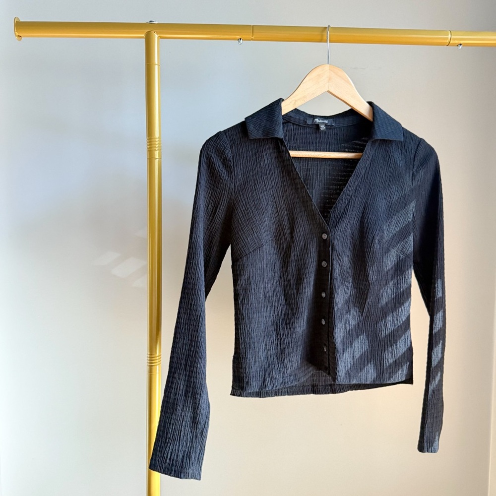 NWOT Madewell Button Down Seersucker Shirt